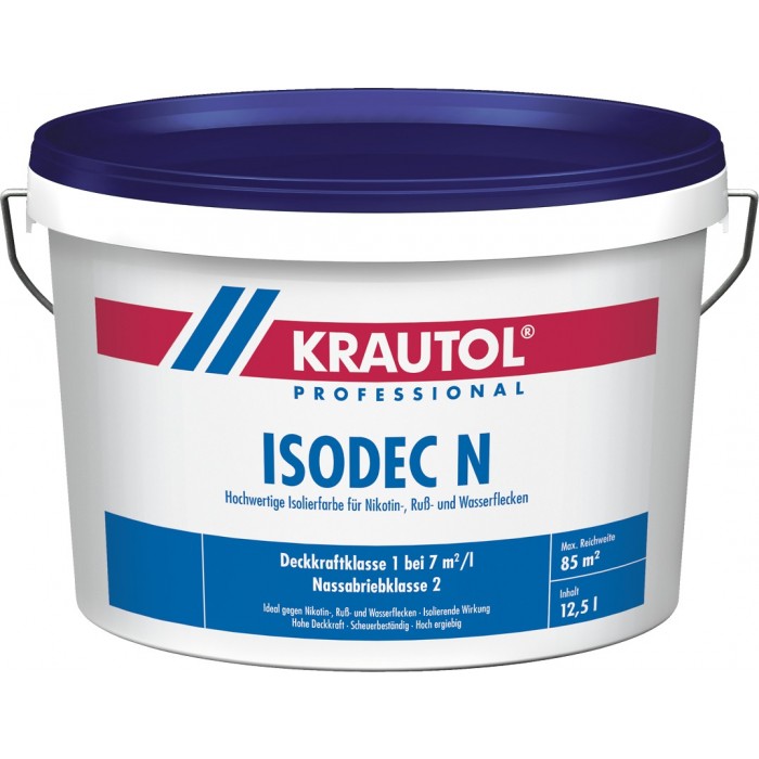 KRAUTOL ISODEC N weiß - Isolierfarbe bei Nikotin-, Ruß- und Wasserflecken