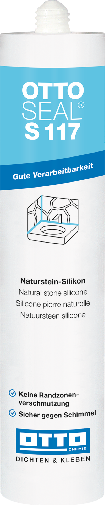 OTTOSEAL S117 Das Naturstein Silikon 1K-Silikon-Dichtstoff Oxim-Basis neutral vernetzend innen außen