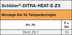 Schlüter DITRA-HEAT-E-ZS Montage-Set für Temperaturregler