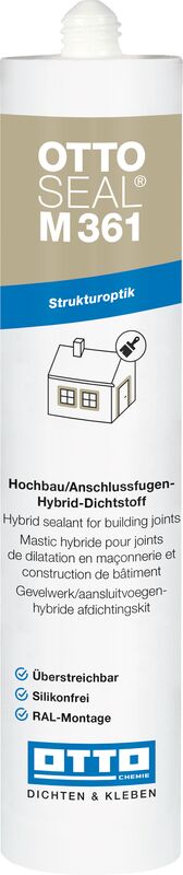 20x OTTOSEAL M361 - Der Struktur-Hybrid-Dichtstoff für Hochbau/Anschlussfugen 310ml