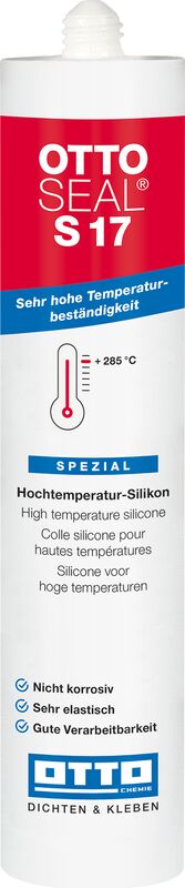 20x OTTOSEAL S17 - Das neutrale Hochtemperatur-Silikon rotbraun 310ml