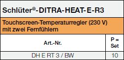 Schlüter DITRA-HEAT-E-R3 3,5" Touchscreen-Temperaturregler