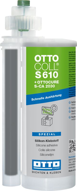20x OTTOCOLL S610 - Der 2K-Silikon-Klebstoff 490ml side-by-side Kunststoff Kartusche